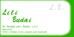 lili budai business card